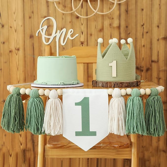Wild One High Chair Banner For 1st Birthday Party Decorations With