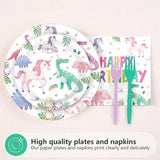 96Pcs Dinosaur Unicorn Birthday Party Decorations Dinosaur Unicorn