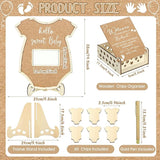 63 Pcs Bodysuit Baby Shower Guest Book Alternatives Set Baby Shower