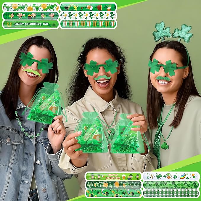 96 Pcs St Patrick's Day Accessories Party Favor Set Including Four