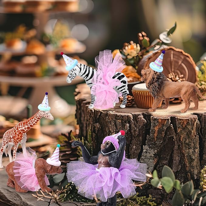 27 Pcs Jungle Animal Cake Topper Animals Figures Birthday Party
