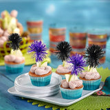 Gyufise 30Pcs Foil Firework Cupcake Toppers Sparkle Tinsel Cake #15
