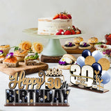 LINGTEER Happy 30th Birthday Gold Acrylic Table Topper Centerpieces
