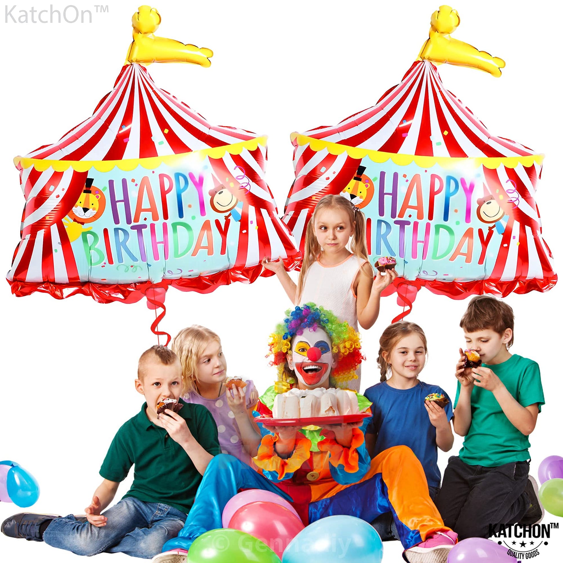 Katchon, Circus Tent Carnival Balloons - Gaint 30 Inch, Pack of 2 |