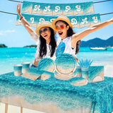 Beach Party Supplies 142Pcs Ocean Waves Birthday Party Supplies