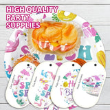 96Pcs Pool Party Decorations Pink Flamingo Pool Plates and Napkins