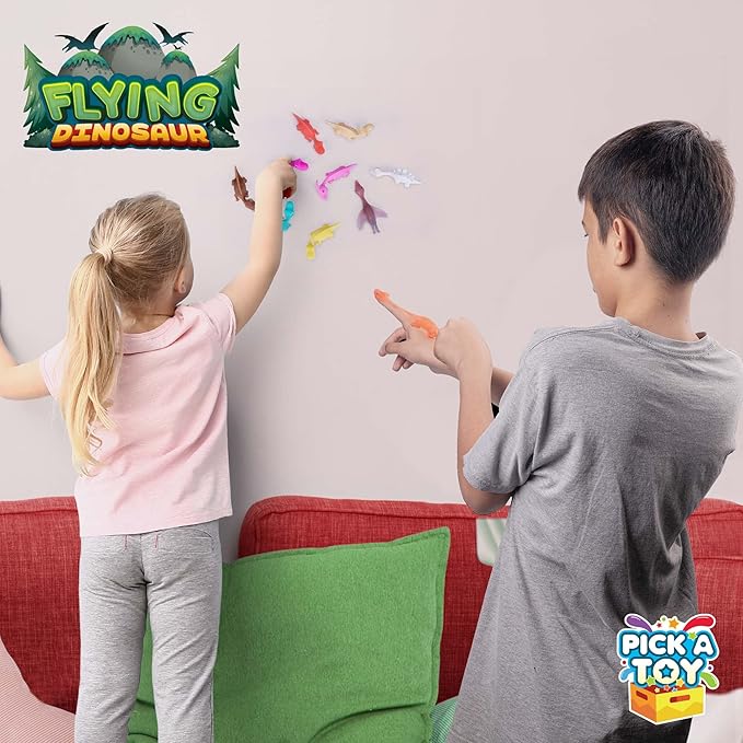 PICK A TOY Stretchy Slingshot Dinosaur Toys 36 Mini Rubber Dinosaurs