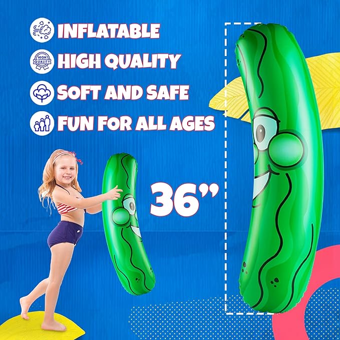 Giant Inflatable Pickle - 36-Inch-Tall Funny Pickle Gifts, Durable