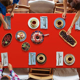 6Pcs Red Rectangle Tablecloths,Disposable Plastic