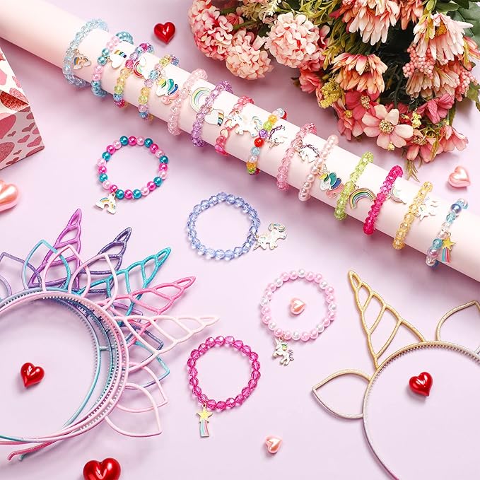 36 Pcs Unicorn Party Favors Headbands for Girls Colorful Unicorn