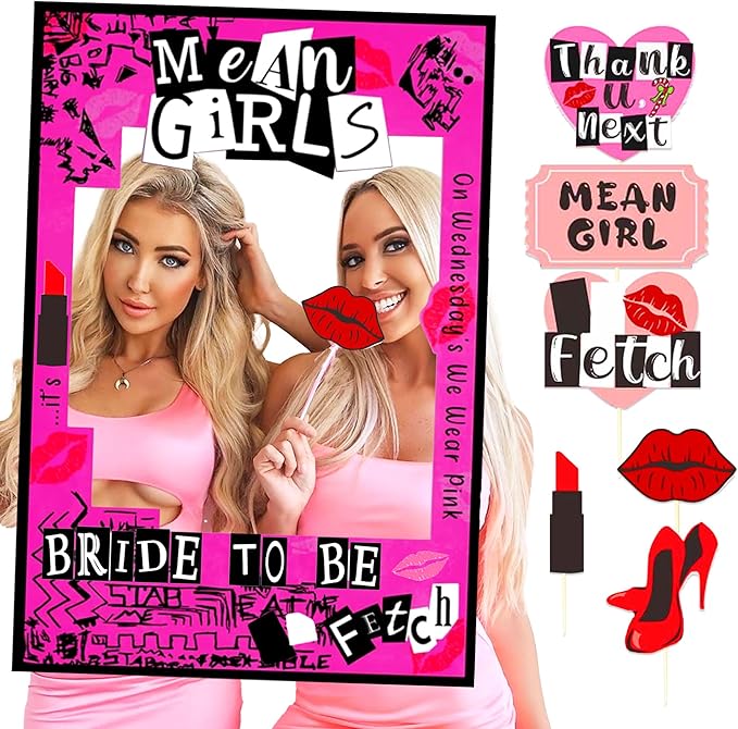 Mean Girl Bachelorette Party Photo Booth Props Frame Bachelorette