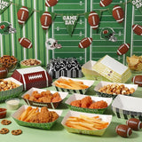100 Pcs Football Party Favors & Supplies Paper Food Tray 2lb