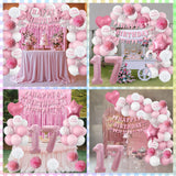 17th Birthday Decorations for Girls Pink Number 17 Balloon Bow