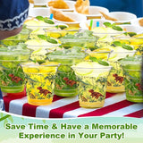 100 Pcs Dinosaur Plastic Disposable Cups 12 oz Summer Party Cups
