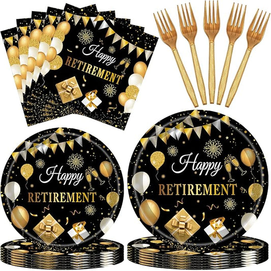 96 PCS Retirement Party Decorations for Men Women Happy Retirement