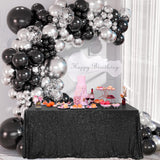 147pcs Black and Silver Balloons Garland Arch Kit, 18 12 10 5 inch
