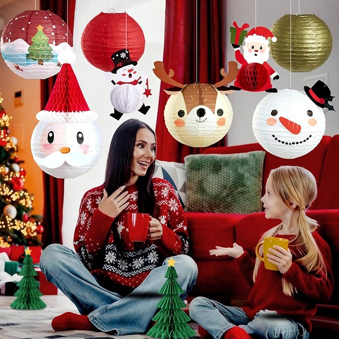 Christmas Paper Lanterns Hanging Classroom Christmas Decorations