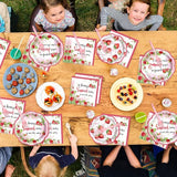 100 Pcs Strawberry Baby Shower Party Plates Napkins Forks Supplies