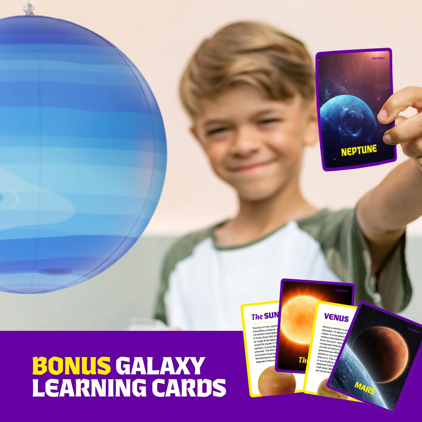 Dan&Darci Inflatable Solar System Planets for Kids - Science Toys -