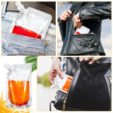 Meanplan 200 Pcs Reusable Plastic Pouches Bulk Squeeze Plastic Juice