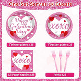 25 Guests Galentine's Day Party Supplies Galentine's Day Pink XOXO