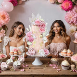 33 PCS Boho Cake Topper Decorations Vintage Artificial Rose Flowers Le
