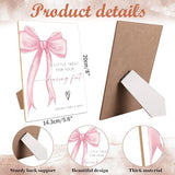 Pink Bow Theme Wooden Wedding Signs A Little Treat for Your Dancing