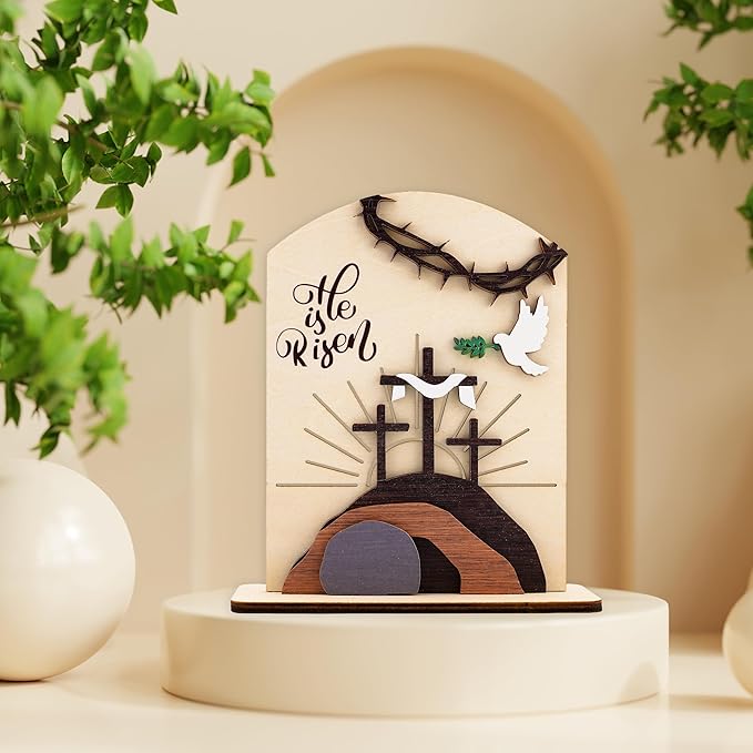 He is Risen Easter Resurrection Decor Easter Decorations for Home