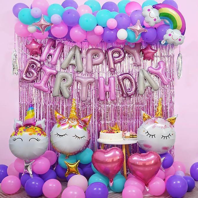 Unicorn Theme Birthday Party Decorations Supplies Rainbow Unicorn