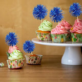 Gyufise 30Pcs Foil Firework Cupcake Toppers Sparkle Tinsel Cake #22
