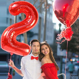 KatchOn, Giant Red Number 2 Balloon - 40 Inch | Mylar Foil 2nd Number