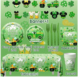St Patrick's Day Party Supplies 142pcs St Patricks Plates and