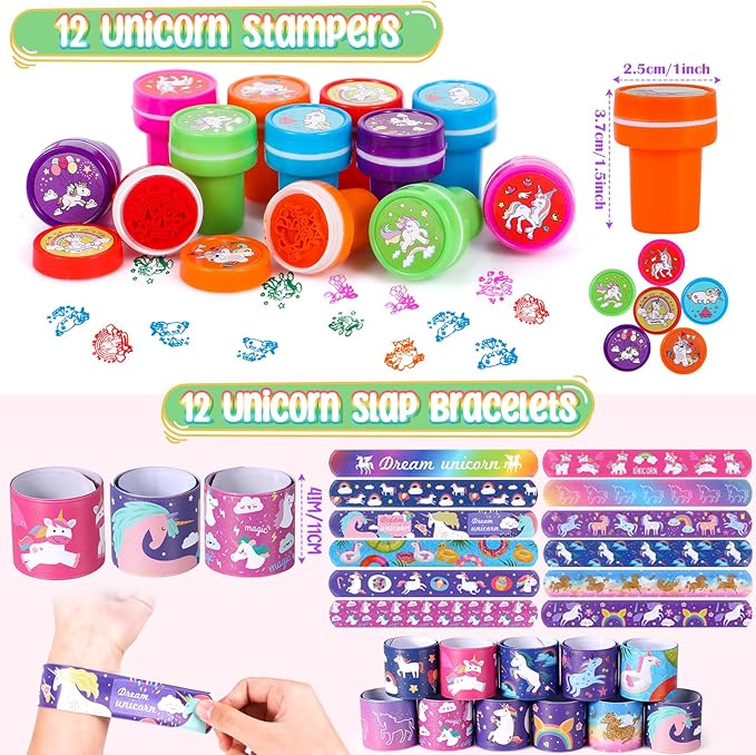 146Pcs Unicorn Party Favors Birthday Supplies Girls Headband Bag