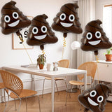 6 Pcs Funny Poop Balloons,22 Inch Poo Aluminum Foil Balloon,Prank
