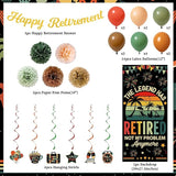 Retirement Decorations for Men Women Colorful Vintage