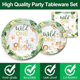 Wild One Birthday Party Supplies Tableware Set Safari Birthday