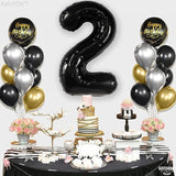 KatchOn Giant Black Number 2 Balloon - 40 Inch | Black 2 Balloon