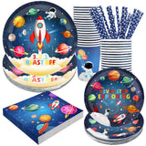 Recheel Space Birthday Party Supplies Decorations, Outer Space Theme