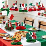JULMELON 8 Pack Italian Themed Honeycomb Centerpieces Italian Table