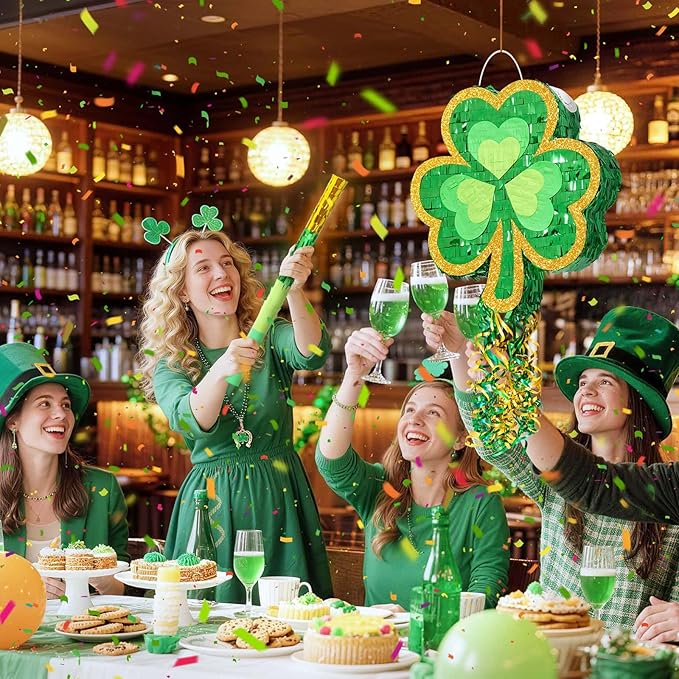 St Patricks Day Piñata St Patricks Day Party Game Green Shamrock