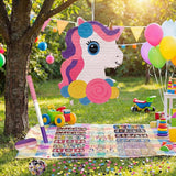 133 Pcs Unicorn Piñata Set for Kids Large Cute Piñatas Bundle with