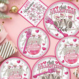 Valentines Day Plates and Napkins Party Decorations 96PCS Anti