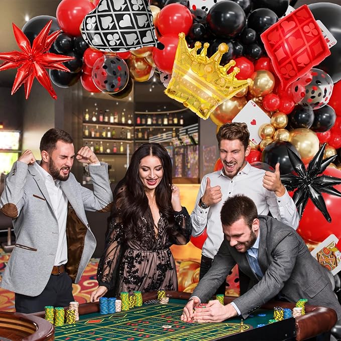 144PCS Dice Favor Boxes Casino Theme Party Decorations Casino