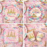 Princess Birthday Party Supplies Includes Backdrop Banner Plate