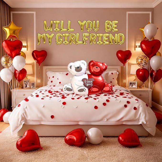 Will You Be My Girlfriend Balloons, I Love You Valentines Day