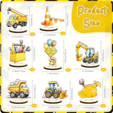 16 Pcs Wooden Construction Party Table Centerpiece Excavator Tractor