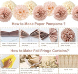 Blush Beige Birthday Decorations Party Décor for Women Boho Party