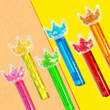 Princess Party Favors 24Pcs Glitter Crown Bubble Wands for Kids