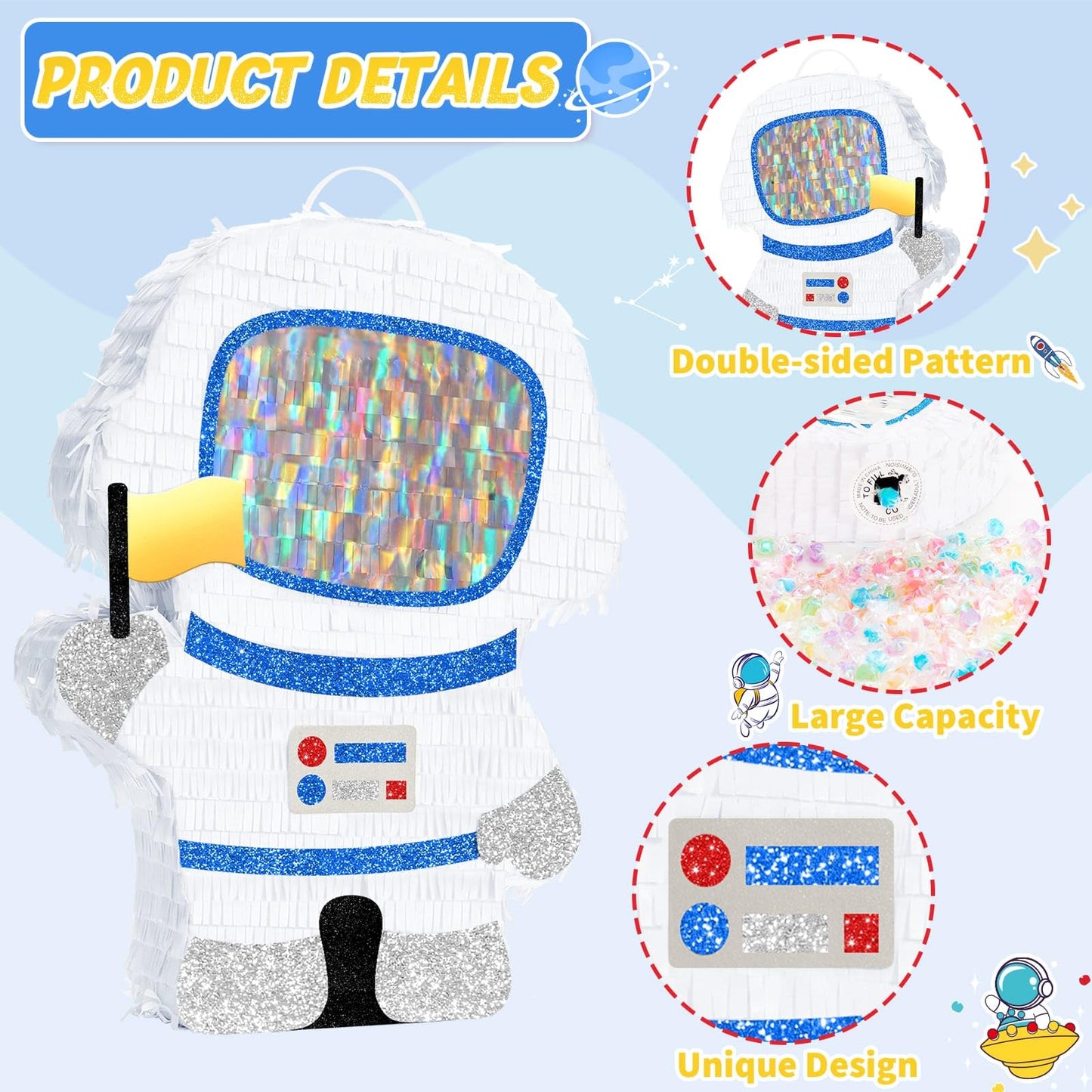 WERNNSAI Astronaut Piñata - Space Party Decorations Space Piñata