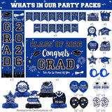 2026 Graduation Decorations, Blue and Black Graduation Decorations